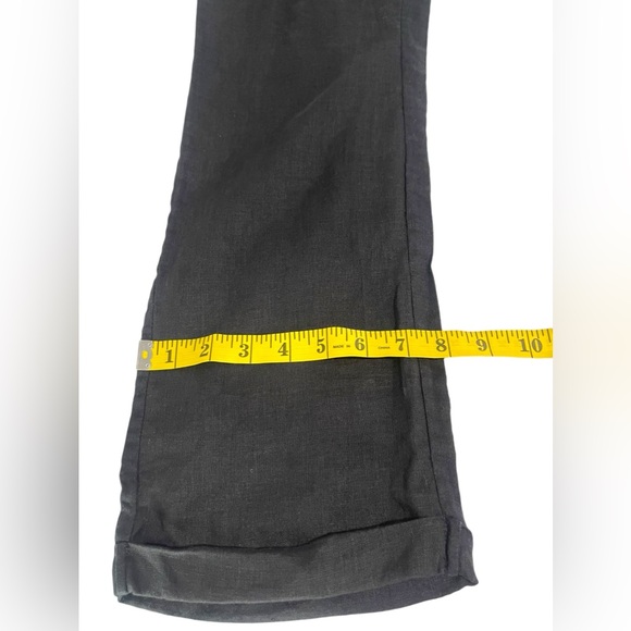 Tommy Hilfiger 100% Linen Black Pants Drawstring Pockets Pull on Women’s Size 2 - Picture 9 of 13
